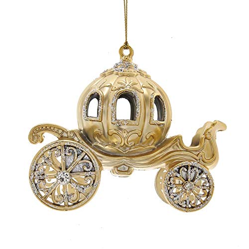 Kurt Adler Plastic Metallic Gold Carriage Ornament von Kurt Adler