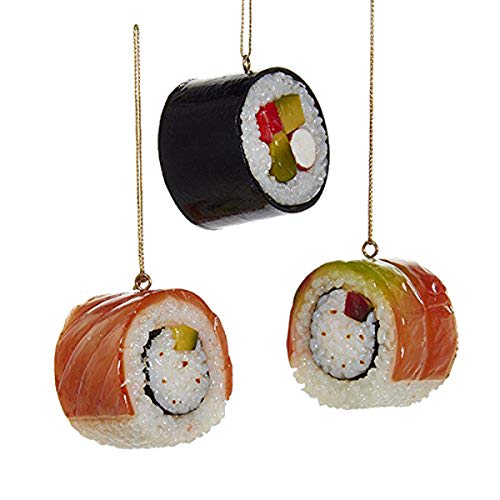 Kurt Adler Plastic Sushi Ornaments, Set of 3 von Kurt Adler