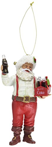 Kurt Adler Weihnachtsmann hält Coca-Cola Ornament, 12,7 cm, 6er-Pack von Kurt S. Adler