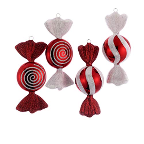 Süßigkeiten-Ornament, 15,2 cm, Rot / Weiß, 4 Stück von Kurt S. Adler
