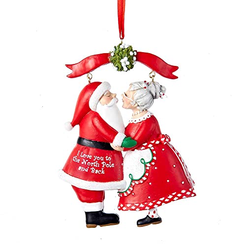 Kurt Adler 3.75" Mr & Mrs Santa Under Mistletoe von Kurt S. Adler