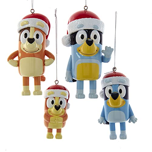 Kurt Adler Bluey Family Christmas Ornament Set of 4 - Holiday Tree Figures - Bluey, Bingo, Dad & Mum Figurines - Officially Licensed - Gift for Kids von Kurt S. Adler
