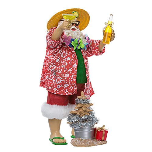 Kurt Adler Fabriche' Beach Santa, 25,4 cm, 2-teiliges Set von Kurt S. Adler