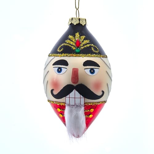 Kurt Adler Glas-Bart-Nussknacker-Kopf-Endstück, Weiß Kurt Adler Glas-Bart-Nussknacker-Kopf-Endstück, Weiß von Kurt S. Adler