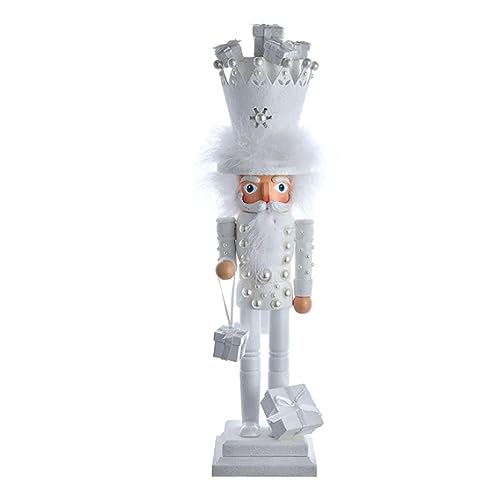 Kurt Adler Hollywood White King Nussknacker mit Geschenken, 45,7 cm von Kurt S. Adler