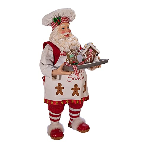 Kurt Adler Weihnachtsmann-Figur Lebkuchenkoch, 27,9 cm, Mehrfarbig von Kurt S. Adler