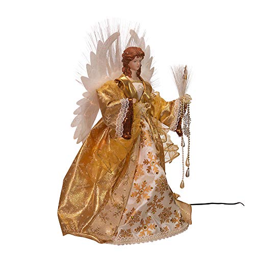 Kurt S. Adler Baumspitze in Engelform, Glasfaser, goldfarben, 45,7 cm, Mehrfarbig von Kurt S. Adler