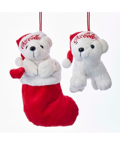 Kurt S. Adler Coca-Cola® Plüschbär Ornamente 2er Set von Kurt S. Adler