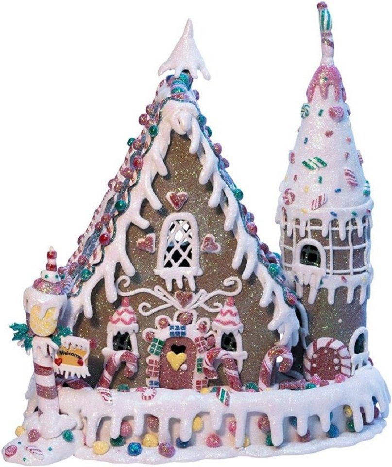 Kurt S. Adler Dekofigur D2414 - LED Lebkuchenhaus Gasthaus", -33 cm/12"- (1 St)" von Kurt S. Adler