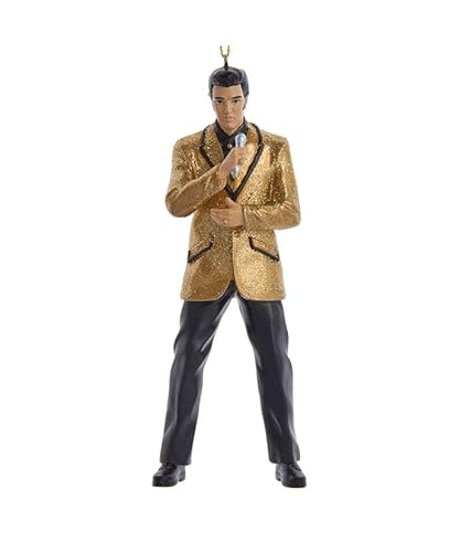 Kurt S. Adler Elvis Presley in goldener Jacke, Ornament, 13 cm von Kurt S. Adler