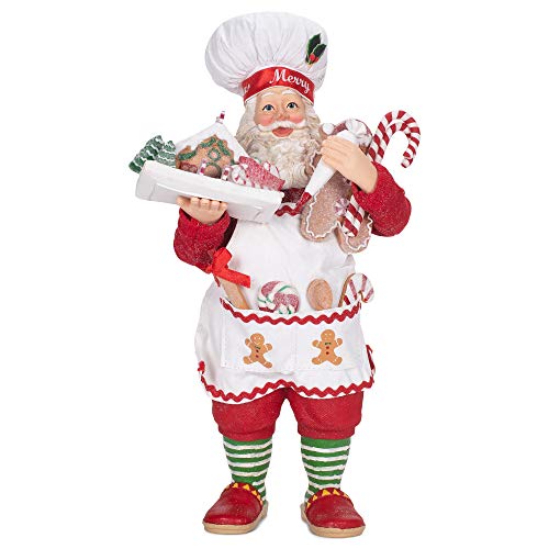 Kurt S. Adler Fabriché Lebkuchenkoch Santa, 26,7 cm, Mehrfarbig von Kurt S. Adler