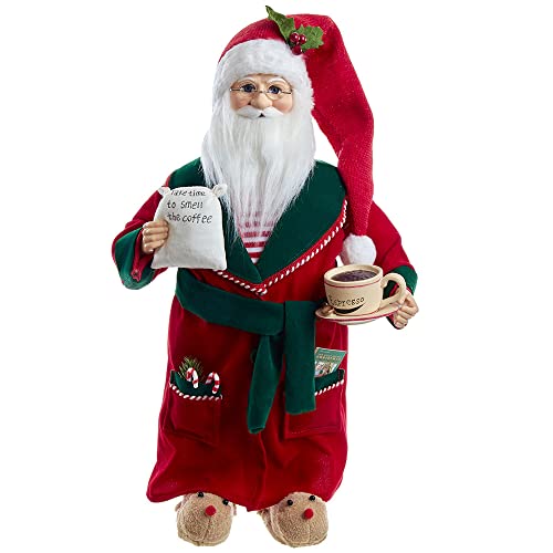 Kurt S. Adler Kringle Klaus Kaffee-Weihnachtsmann, 45,7 cm, Mehrfarbig von Kurt S. Adler