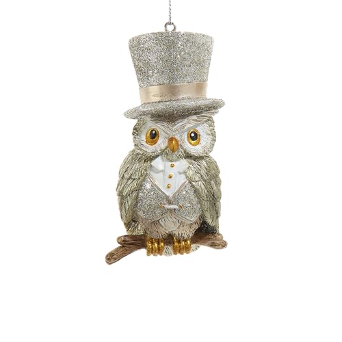 Kurt S. Adler Platin Eule Ornament Brauner Zweig von Kurt S. Adler