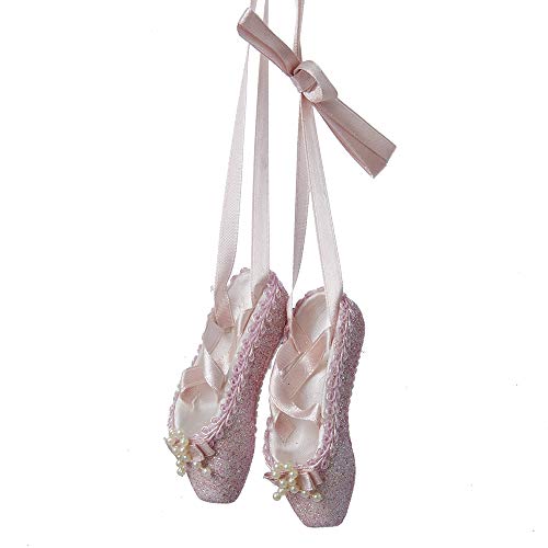 Kurt S. Adler Weihnachtsbaumschmuck T1483 Ballettschuhe, glitzernd, Rosa von Kurt S. Adler