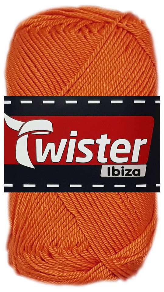 Kurtenbach 50 Gramm Twister Ibiza aus 100 % Baumwolle 27 Orange Bastelgarn von Kurtenbach