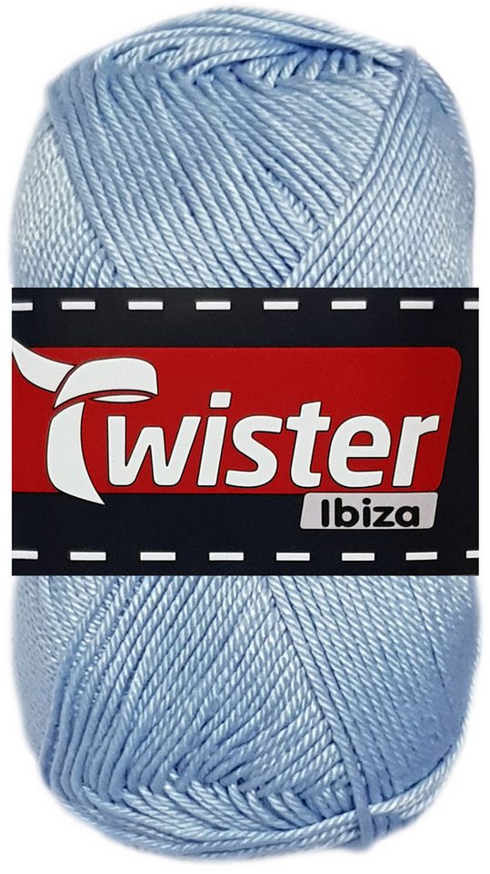 Kurtenbach 50 Gramm Twister Ibiza aus 100 % Baumwolle 52 Hellblau Bastelgarn von Kurtenbach