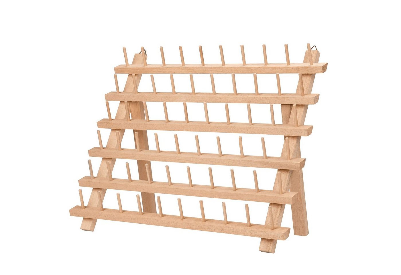 Kurtzy Aufbewahrungsbox Holz Fadenspulenhalter für 60 Garnrollen - Wand- oder Tischaufsteller, Holz Garnrollenhalter für 60 Fadenspulen - Wand- oder Tischaufsteller von Kurtzy