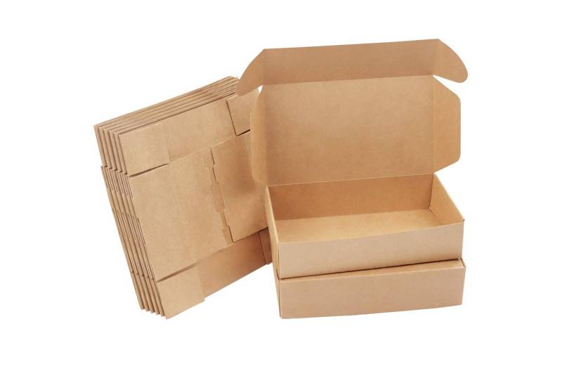 Kurtzy Geschenkbox 20 Stück Geschenkboxen 19x11x4,5cm - Kraftpapier, 20 Stk. Karton Geschenkboxen Braun 19x11x4,5cm von Kurtzy