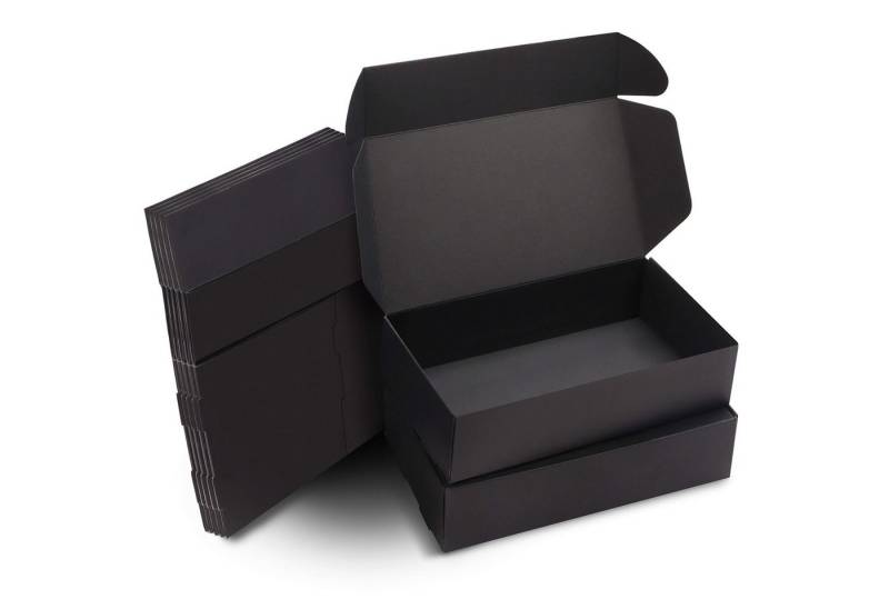 Kurtzy Geschenkbox Schwarze Geschenkboxen (20 Stück) - Rechteckige Kraftpapierboxen, Black Gift Boxes (20 pcs) - Rectangular Kraft Paper Boxes von Kurtzy