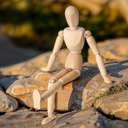 Kurtzy Gliederpuppe aus Holz 30,5cm Holzpuppe Menschlicher Körper Mannequin mit Ständer - Verstellbare Glieder Puppe Zeichenpuppe Schneiderpuppe Holzmännchen zum Zeichnen, Malen, Kunst, Modellfigur Kurtzy Gliederpuppe aus Holz 30,5cm Holzpuppe Menschlicher Körper Mannequin mit Ständer - Verstellbare Glieder Puppe Zeichenpuppe Schneiderpuppe Holzmännchen zum Zeichnen, Malen, Kunst, Modellfigur von Kurtzy