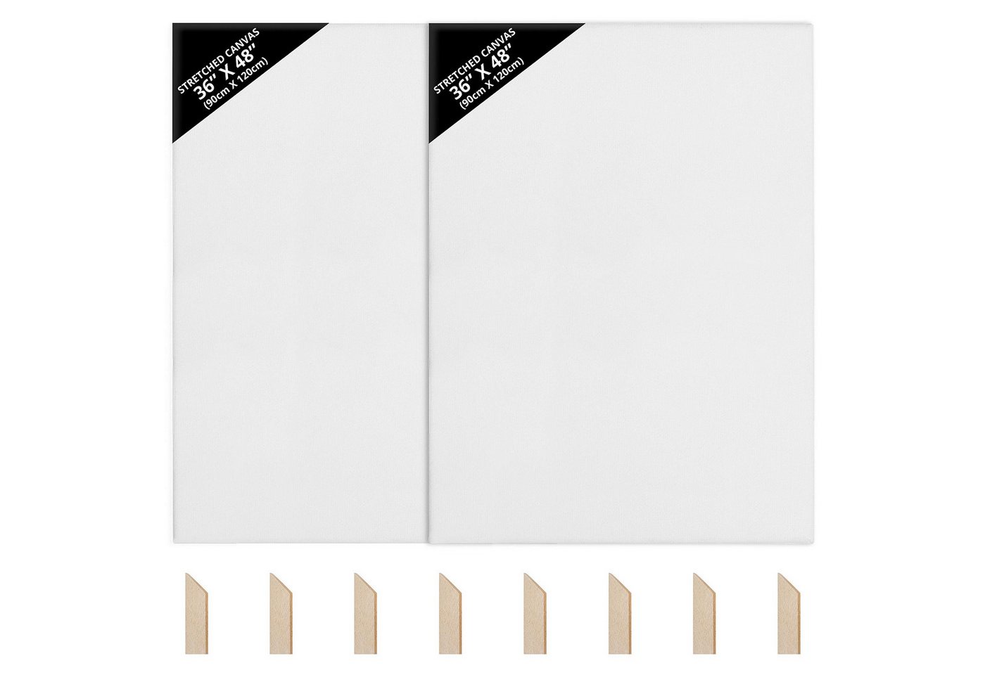 Kurtzy Leinwand Canvas for Painting 90x120cm (2-Pack) - Wood Frame for Acrylic & Oil von Kurtzy