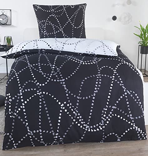 Kuscheli® Bettwäsche 135x200 2 teilig | ÖkoTex Zertifiziert & für Allergiker geeignet |Bettwäsche Set mit 1 Bettbezug 135 x 200 & Kissenbezug 80x80 | modern & hochwertig, Design - Motiv:Design 7 von Kuscheli