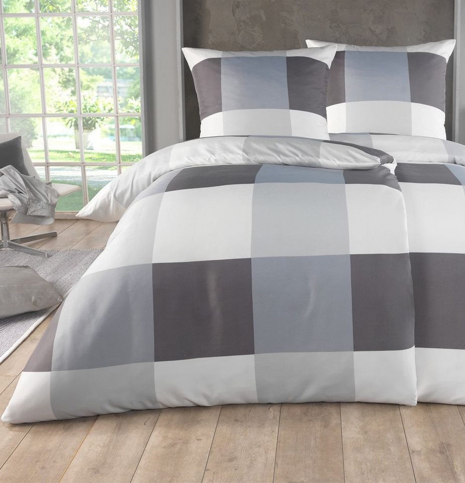 Kuscheli Bettwäsche 2x 135x200 + 2x 80x80 cm atmungsaktiver Bettbezug, moderne Designs, Mikrofaser, 4 teilig, Für Allergiker geeignet, pflegeleicht, angenehm weicher Stoff von Kuscheli