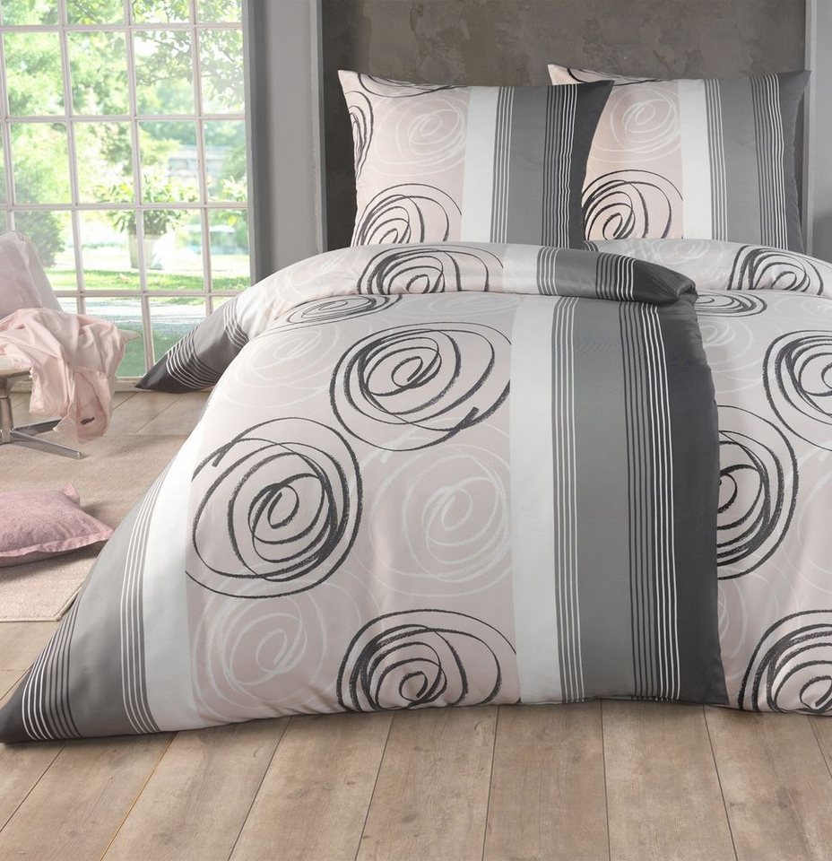 Kuscheli Bettwäsche 2x 135x200 + 2x 80x80 cm atmungsaktiver Bettbezug, moderne Designs, Mikrofaser, 4 teilig, Für Allergiker geeignet, pflegeleicht, angenehm weicher Stoff von Kuscheli