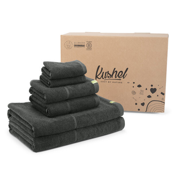 Kushel Towels Home Spa Set - klimapositives Handtuchset aus Biobaumwolle und Holzfaser von Kushel Towels