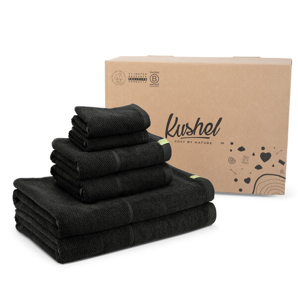 Kushel Towels Home Spa Set - klimapositives Handtuchset aus Biobaumwolle und Holzfaser von Kushel Towels