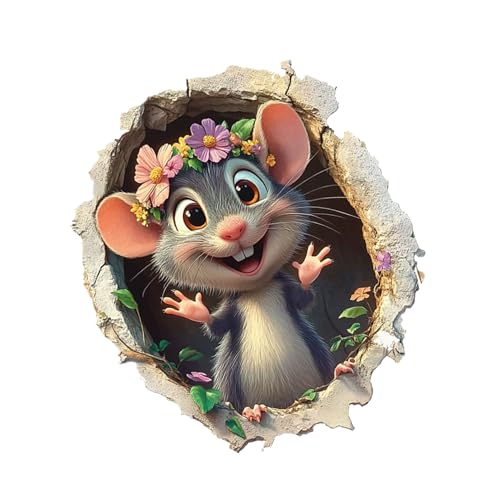 Kustimantu 3D-Wandaufkleber – Cartoon-Wandaufkleber mit Locheffekt, kreativ, abnehmbar, für Badezimmer, Garten, Kinderzimmer, Küche, Wohnzimmer – Innendekoration Kustimantu 3D-Wandaufkleber – Cartoon-Wandaufkleber mit Locheffekt, kreativ, abnehmbar, für Badezimmer, Garten, Kinderzimmer, Küche, Wohnzimmer – Innendekoration von Kustimantu