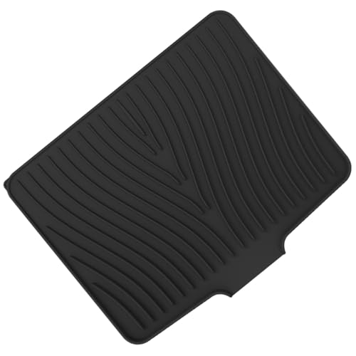 Kustimantu Abtropfmatte für Geschirr, Abtropfmatte aus Silikon, für Theken, 40 x 33 cm, mit hitzebeständigem Trockenpolster von Kustimantu