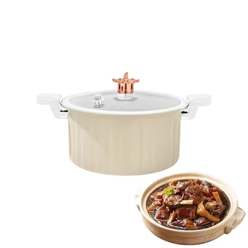 Kustimantu Antihaft-Pfannen | antihaftbeschichtete Töpfe mit Deckel – Drucktopf mit Griff zum Kochen, Frittieren und Induktion von Kustimantu