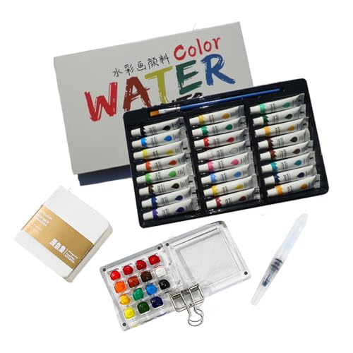 Kustimantu Aquarell-Set für Erwachsene, Reiseset für Aquarelle, tragbare Künstlerpalette für Künstler, Anfänger und Leidenschaften Kustimantu Aquarell-Set für Erwachsene, Reiseset für Aquarelle, tragbare Künstlerpalette für Künstler, Anfänger und Leidenschaften von Kustimantu