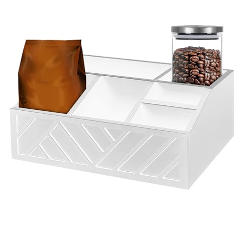 Kustimantu Arbeitsplatten Kaffeestation Organizer | Holz Aufbewahrungsbox für Tee und Gewürze - Küchenutensilien Mit Mehreren Fächern Für Zuhause Wohnheim Pausenraum Kustimantu Arbeitsplatten Kaffeestation Organizer | Holz Aufbewahrungsbox für Tee und Gewürze - Küchenutensilien Mit Mehreren Fächern Für Zuhause Wohnheim Pausenraum von Kustimantu