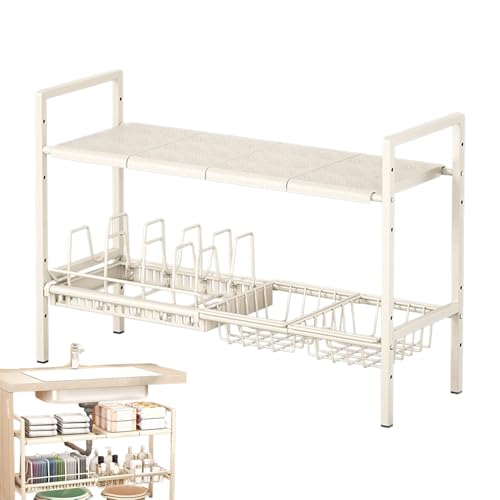 Kustimantu Aufbewahrung unter der Spüle | Organizer unter der Spüle, ausziehbar, ausziehbar und robust, für Schrank, Geschirr, Topf Kustimantu Aufbewahrung unter der Spüle | Organizer unter der Spüle, ausziehbar, ausziehbar und robust, für Schrank, Geschirr, Topf von Kustimantu