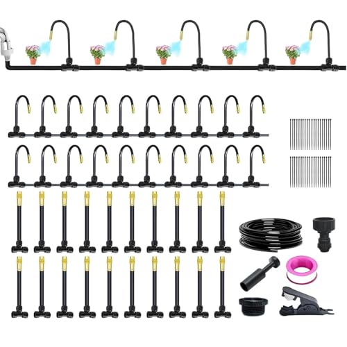 Kustimantu Bewässerungssystem Für Garten - Garten Tropfbewässerungskit Bewässerungsanlage - Automatische Bewässerungsanlage Für Rasen Terrasse Mit Sprinkler Und Sprühsystem Als von Kustimantu