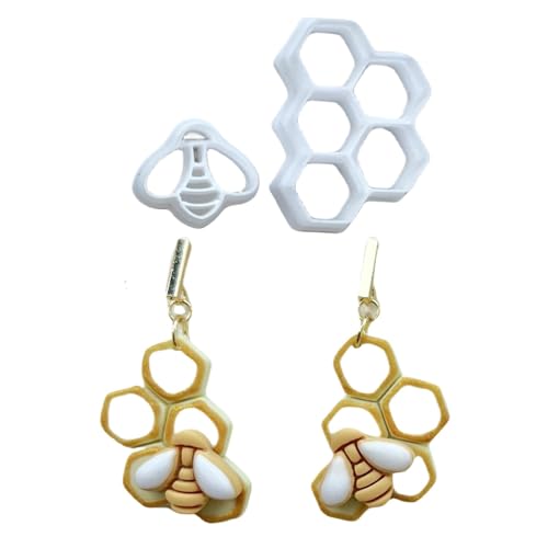 Kustimantu Biene Tonschneider, Tonschneider Formen Schmuck | Dreidimensionaler Bienendesign-Cutter zur Skulption,Tonform, Presseform, Kunsthandwerk für Anfänger von Kustimantu