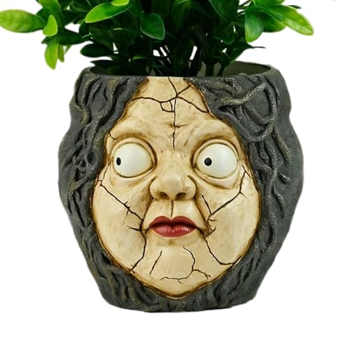 Kustimantu Blumenkasten mit Kopf für den Innenbereich | Abstrakter Übertopf aus Kunstharz – multifunktionale Gartendekoration für und Familie, Büro, Balkon, Regal, Tisch, Terrasse und Fensterbank im Kustimantu Blumenkasten mit Kopf für den Innenbereich | Abstrakter Übertopf aus Kunstharz – multifunktionale Gartendekoration für und Familie, Büro, Balkon, Regal, Tisch, Terrasse und Fensterbank im von Kustimantu