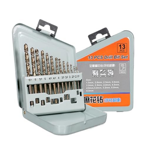 Kustimantu Bohrbohrer für Metall, HSS-Stahl – widerstandsfähiges Bohrer-Set für intensive Nutzung – Elektro- und Handwerkzeug für Glas, Fliesen, Auto, Gips, Tischlerei Kustimantu Bohrbohrer für Metall, HSS-Stahl – widerstandsfähiges Bohrer-Set für intensive Nutzung – Elektro- und Handwerkzeug für Glas, Fliesen, Auto, Gips, Tischlerei von Kustimantu