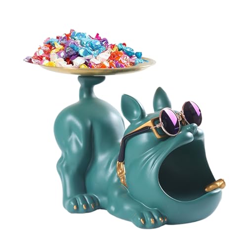 Kustimantu Bonbonschale – Schmuckschale Bulldogge – Figur Bulldogge aus Kunstharz, dekorativ, Schreibtisch-Organizer für Eingangsbereich und Wohnzimmer auf dem Tisch Kustimantu Bonbonschale – Schmuckschale Bulldogge – Figur Bulldogge aus Kunstharz, dekorativ, Schreibtisch-Organizer für Eingangsbereich und Wohnzimmer auf dem Tisch von Kustimantu