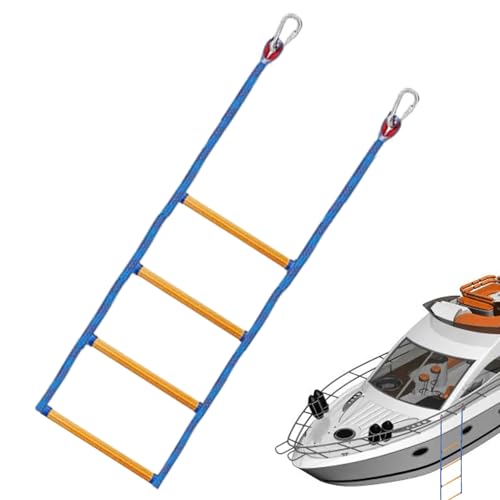 Kustimantu Bootsleiter, Leiter mit verbesserter Widerstandsfähigkeit | sichere und tragbare Kletterstufen mit faltbarem Design für Brücke, Pool, See, Navigation, Kajak, Angeln und Floß Kustimantu Bootsleiter, Leiter mit verbesserter Widerstandsfähigkeit | sichere und tragbare Kletterstufen mit faltbarem Design für Brücke, Pool, See, Navigation, Kajak, Angeln und Floß von Kustimantu