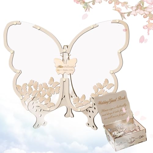 Kustimantu Butterfly Guest Anmelde, Schmetterling Babyparty Gästebuch,Hölzerne Gästebuch Hochzeitsempfang - Signature Guestbook Andesakes für Geburtstage Abschluss Engagement Kustimantu Butterfly Guest Anmelde, Schmetterling Babyparty Gästebuch,Hölzerne Gästebuch Hochzeitsempfang - Signature Guestbook Andesakes für Geburtstage Abschluss Engagement von Kustimantu