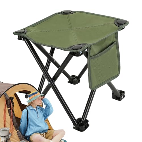 Kustimantu Campinghocker, faltbar, Leichter Sitz für Picknick | bequemer Campingstuhl für Gartenarbeit, Outdoor, Wandern und Grillen von Kustimantu