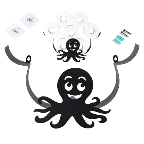 Kustimantu Dekorativer Toilettenpapierhalter, Design Oktopus, zum Aufhängen, Halterung für Badezimmer, kleiner Raum, Wand, Wohnmobil, Landhausstil Kustimantu Dekorativer Toilettenpapierhalter, Design Oktopus, zum Aufhängen, Halterung für Badezimmer, kleiner Raum, Wand, Wohnmobil, Landhausstil von Kustimantu