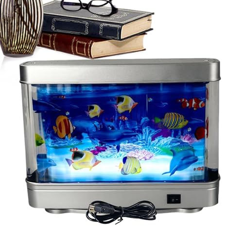 Kustimantu Dekoratives Aquarium – Nachtlicht für – beruhigende Lichtdekoration für und Erwachsene – Geschenkidee Geburtstag Lampe Aquarium Deko Kustimantu Dekoratives Aquarium – Nachtlicht für – beruhigende Lichtdekoration für und Erwachsene – Geschenkidee Geburtstag Lampe Aquarium Deko von Kustimantu