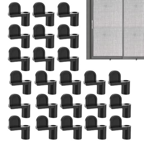 Kustimantu Fensterclips für Moskitonetz, Sturmfenster-Befestigungen, mit Schrauben, 24 Stück | Ersatzteile für Sturmpaneele, Eisenwaren, Haus, Büro, Handel von Kustimantu