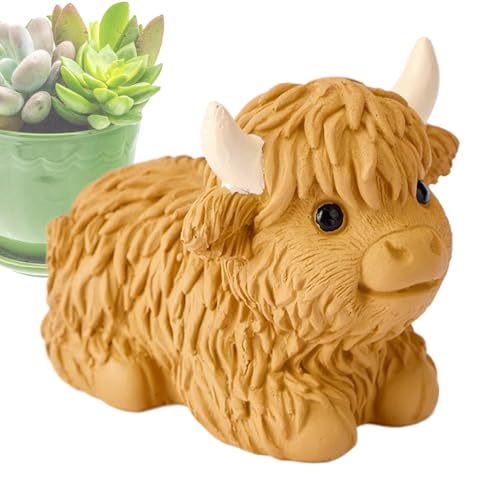 Kustimantu Figur Highlands Kuh – Tierskulptur für Tisch | Dekoration Büro Regal Küche Regal Kustimantu Figur Highlands Kuh – Tierskulptur für Tisch | Dekoration Büro Regal Küche Regal von Kustimantu