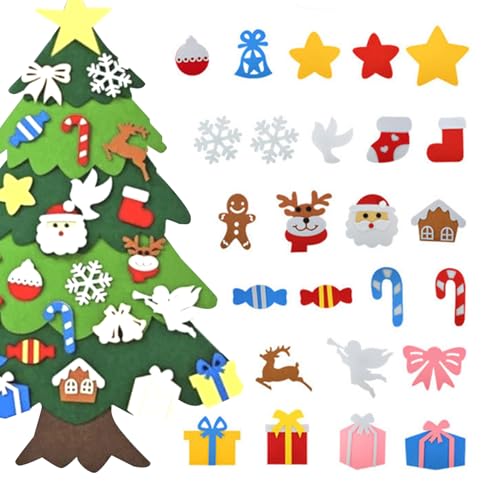 Kustimantu Filz Weihnachtsbaum | Filz Handgefertigter Weihnachtsbaum Set - Kreative Bastelaktivitäten Als Wand Deko Für Mädchen Zimmer Und Kinderpartys Kustimantu Filz Weihnachtsbaum | Filz Handgefertigter Weihnachtsbaum Set - Kreative Bastelaktivitäten Als Wand Deko Für Mädchen Zimmer Und Kinderpartys von Kustimantu