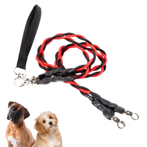 Kustimantu Flechtseil für große Hunde | Doppelte Leine für Spaziergänge für Hunde, Robustes und bequemes Zubehör für Spaziergänge, verbesserte Sicherheit, Training, Outdoor, Park Kustimantu Flechtseil für große Hunde | Doppelte Leine für Spaziergänge für Hunde, Robustes und bequemes Zubehör für Spaziergänge, verbesserte Sicherheit, Training, Outdoor, Park von Kustimantu